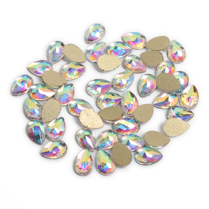 6X8mm Skull Shaped Rainbow/Green rainbow color 30Pcs/Pack Nail Art Rhinestones For women 3D Nails Art Decoration
