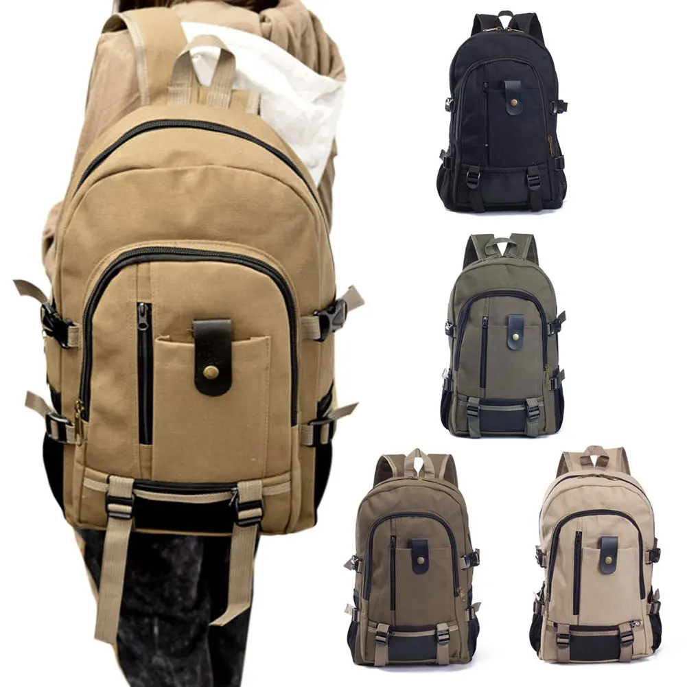 

Canvas Men's Backpacks Men Travel Bags Vintage Style Design School Laptop Casual Backpack Students For Hiking Camping 2023 New