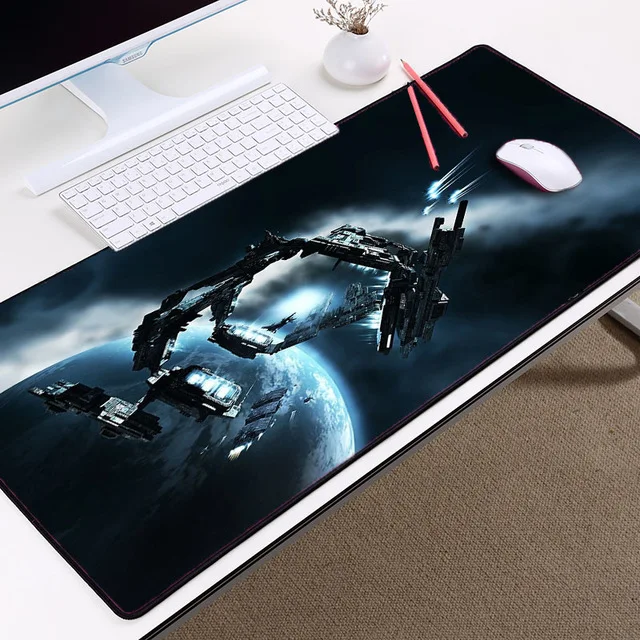 Congsipad красивый космический корабль видео игра sci-fu большой игровой коврик для мыши Eve Online шаблон Печатный для геймеров Настольный коврик - Цвет: 300X900X2MM