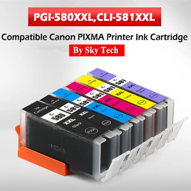 Новые совместимые чернильные картриджи для PGI580 CLI581 Canon Pixma
