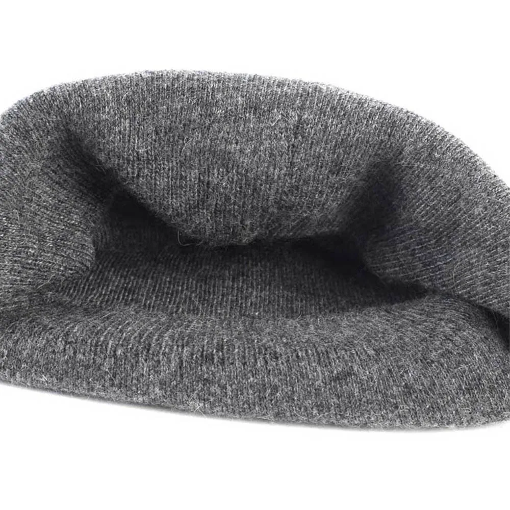 Женская шерстяная Шапка-бини 2018 зимняя кашемировая Вязаная для дам вязаная