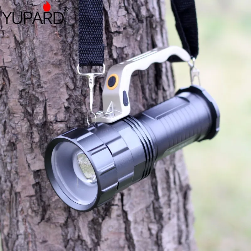 YUPARD zoomable XM-L2 led T6 яркий фонарик высокой мощности прожектор лампа+ 3*2200 мАч 18650 батарея+ зарядное устройство