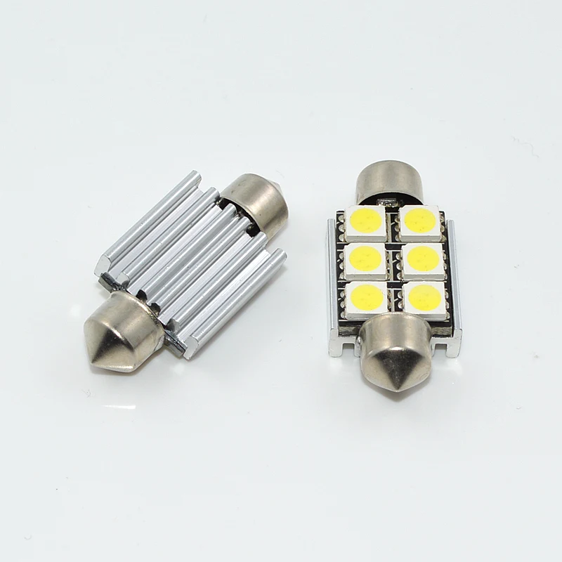 5 шт. 36 мм C5W C10W CANBUS без погрешности Festoon 6 led Автомобильный светильник номерного