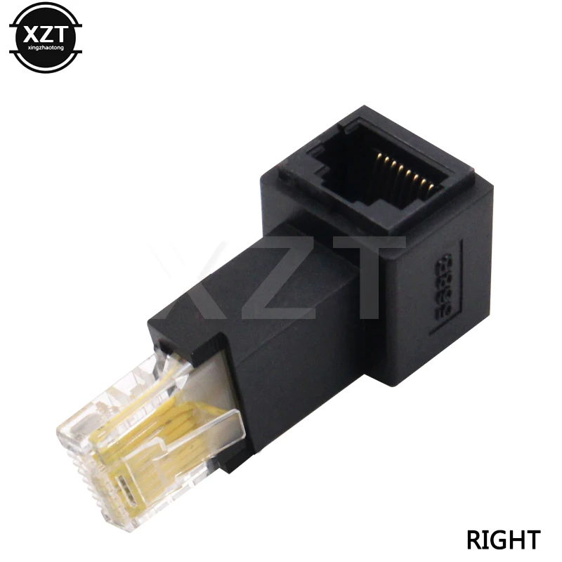 PZ 1 шт. многоугольный 90 градусов RJ45 вверх вниз правый левый угловой 8P8C FTP STP UTP Cat 5e Lan