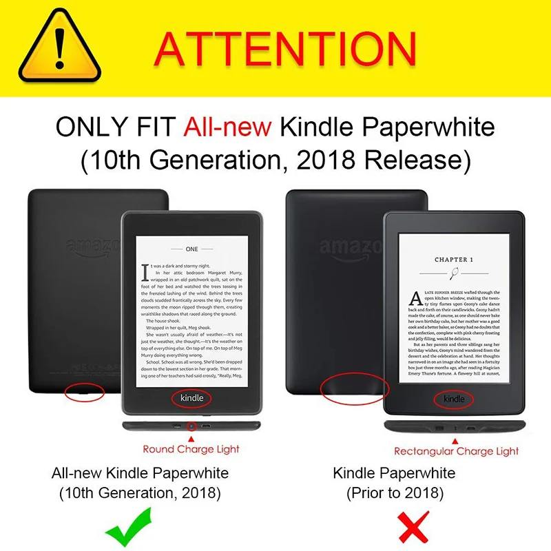 Магнитный чехол BOZHUORUI для Amazon Kindle Paperwhite 4 10-го поколения электронных книг с
