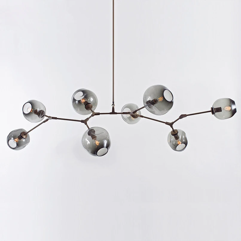 Бесплатная доставка современная люстра со стеклянным островом лампа E26 E27