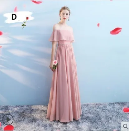 Vivian's Bridal недорогое высококачественное ТРАПЕЦИЕВИДНОЕ элегантное платье подружки невесты шесть стилей длиной до лодыжки Пышное шифоновое платье вечерние платья - Цвет: style 10