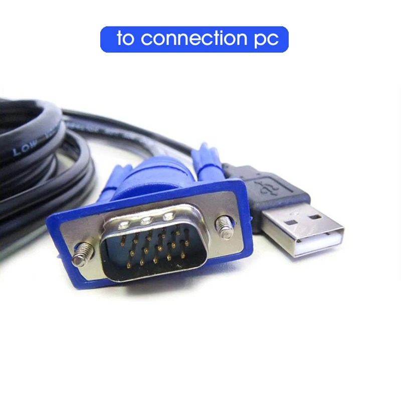1.5 м USB KVM SWITCH кабель 2 в 1 Тип до b 4PIN + Стандартный VGA SVGA 15pin PC компьютер принтер