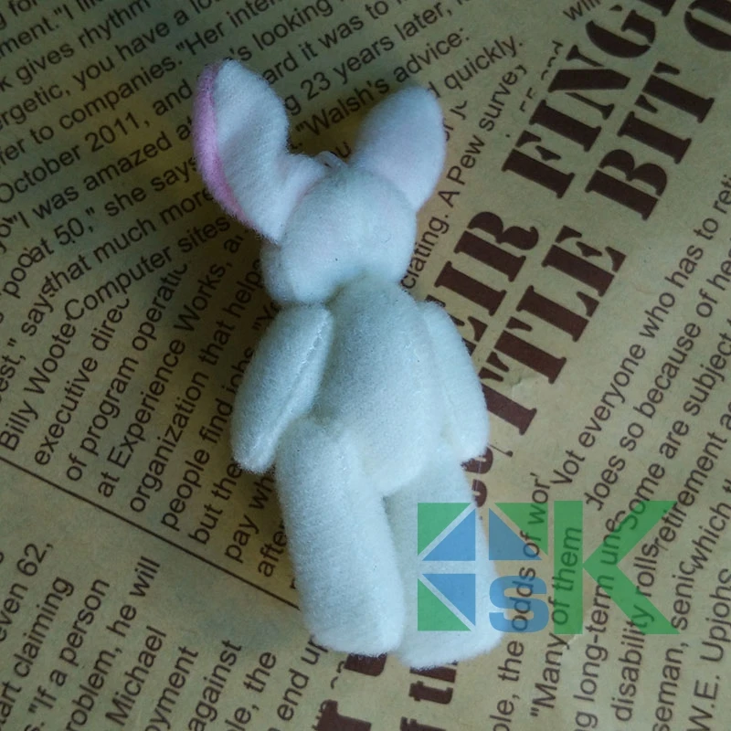 

Free shipping 100pcs/lot Cute stuffed Tinny rabbit for DIY present 6cm rabbit plush ornament home decoration for new year gift