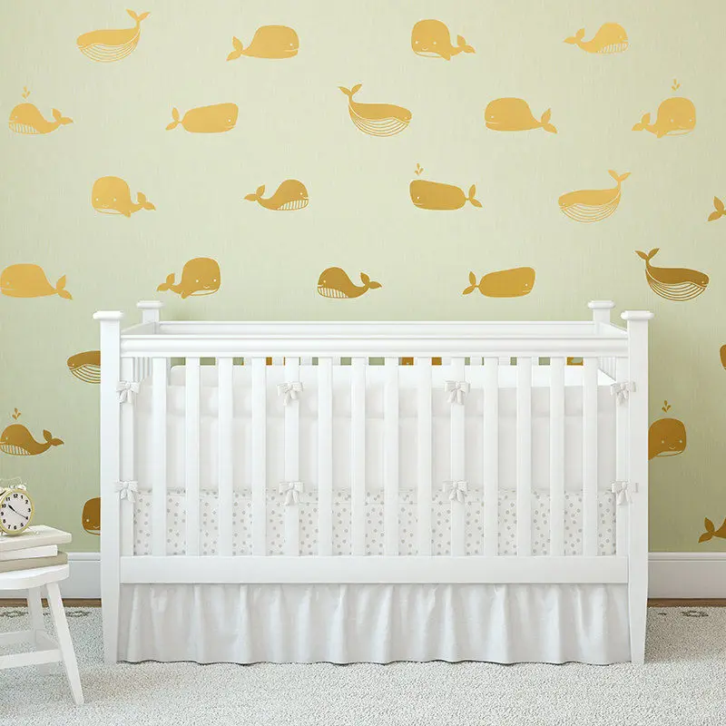 Мультяшный КИТ виниловая наклейка на стену восхитительный декор для детской