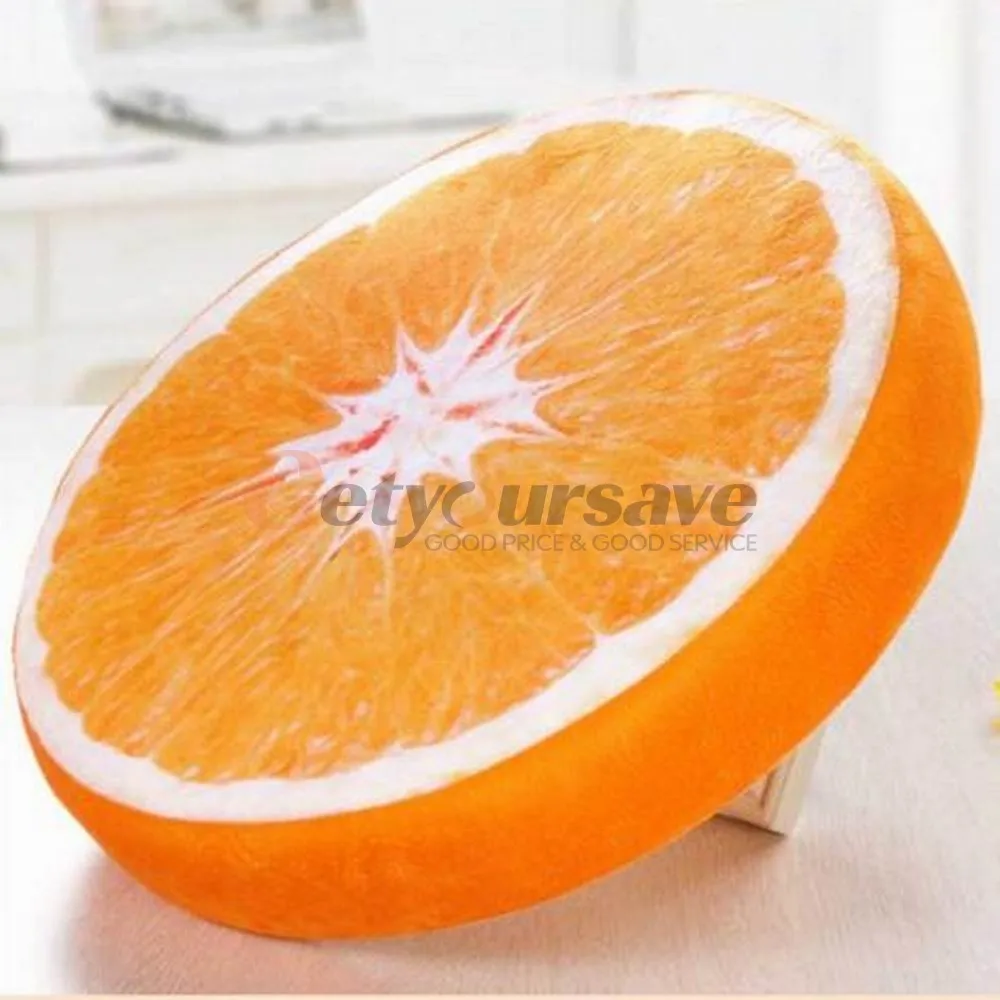 Yellow orange 40cm Летняя подушка в виде фрукта Подушка 3D милые высокое качество PP хлопок Мягкий офисный стул, софа сиденье Подушка заполнены плюшевые игрушки домашний декор Лидер продаж - Цвет: Yellow orange 40cm