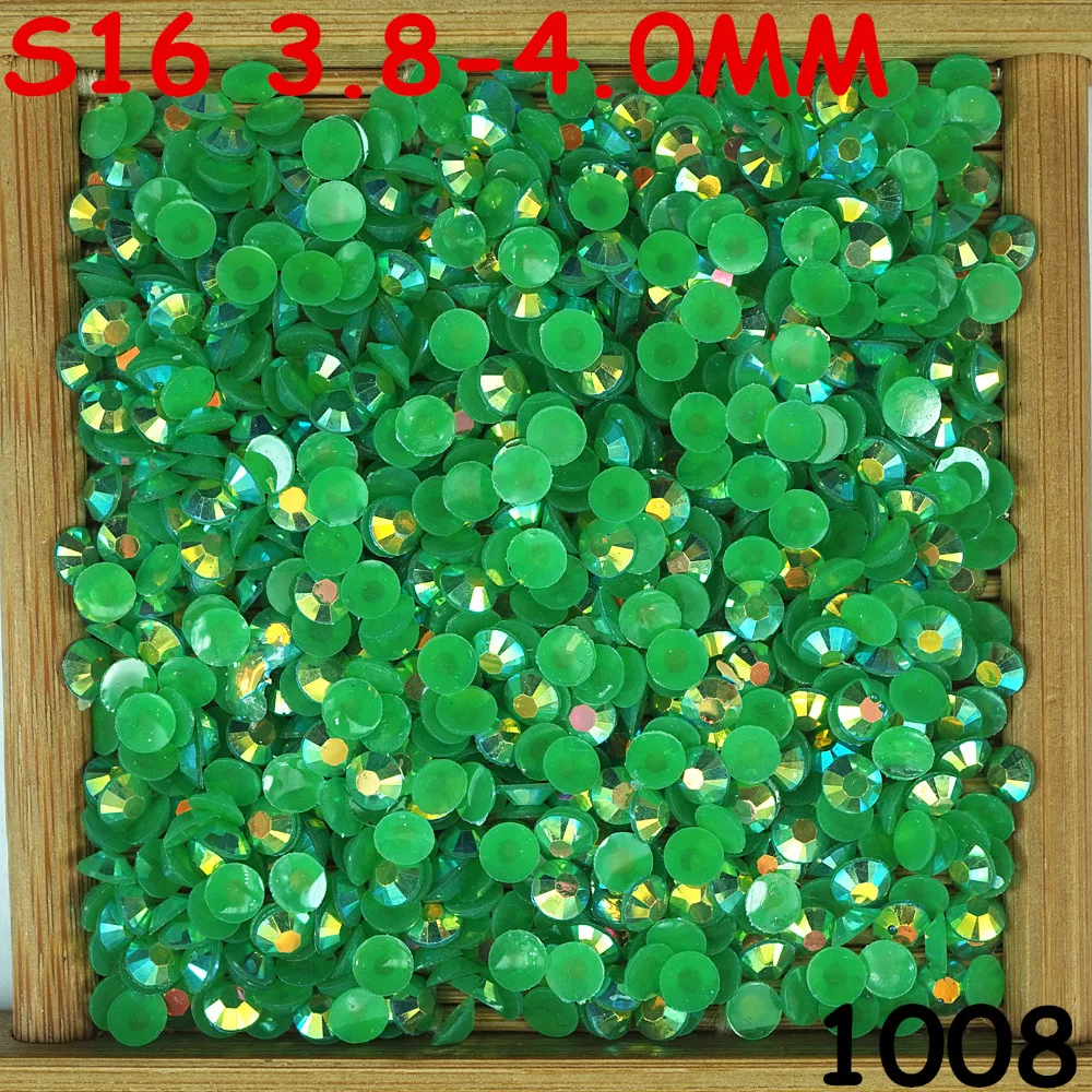 6000 шт. SS16 3 8-4 0 мм акриловая смола без горячей фиксации Кристальные стразы круглые