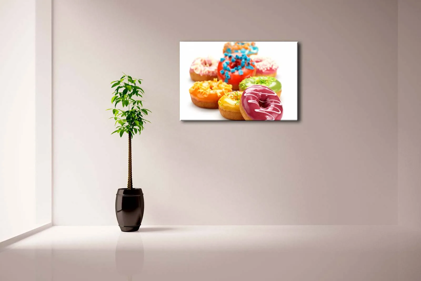 Настенная картина в рамке Джем пончик холст печать еда современный плакат с