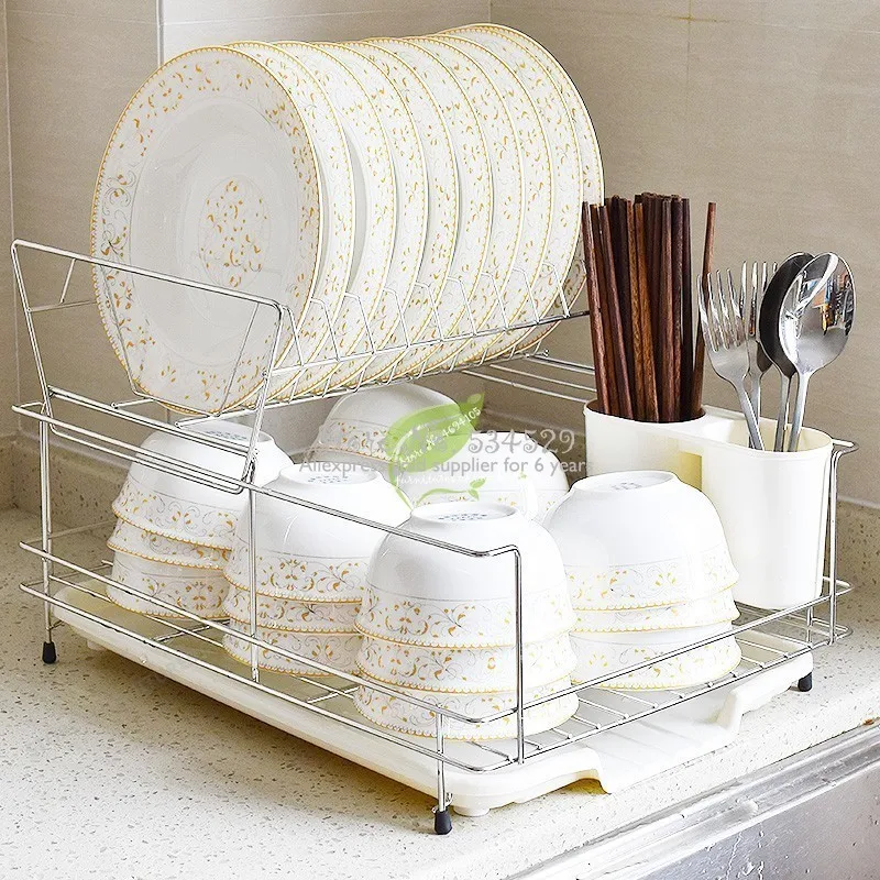 2/3 слоя Многофункциональный кухонный Органайзер полка 304 нержавеющая сталь