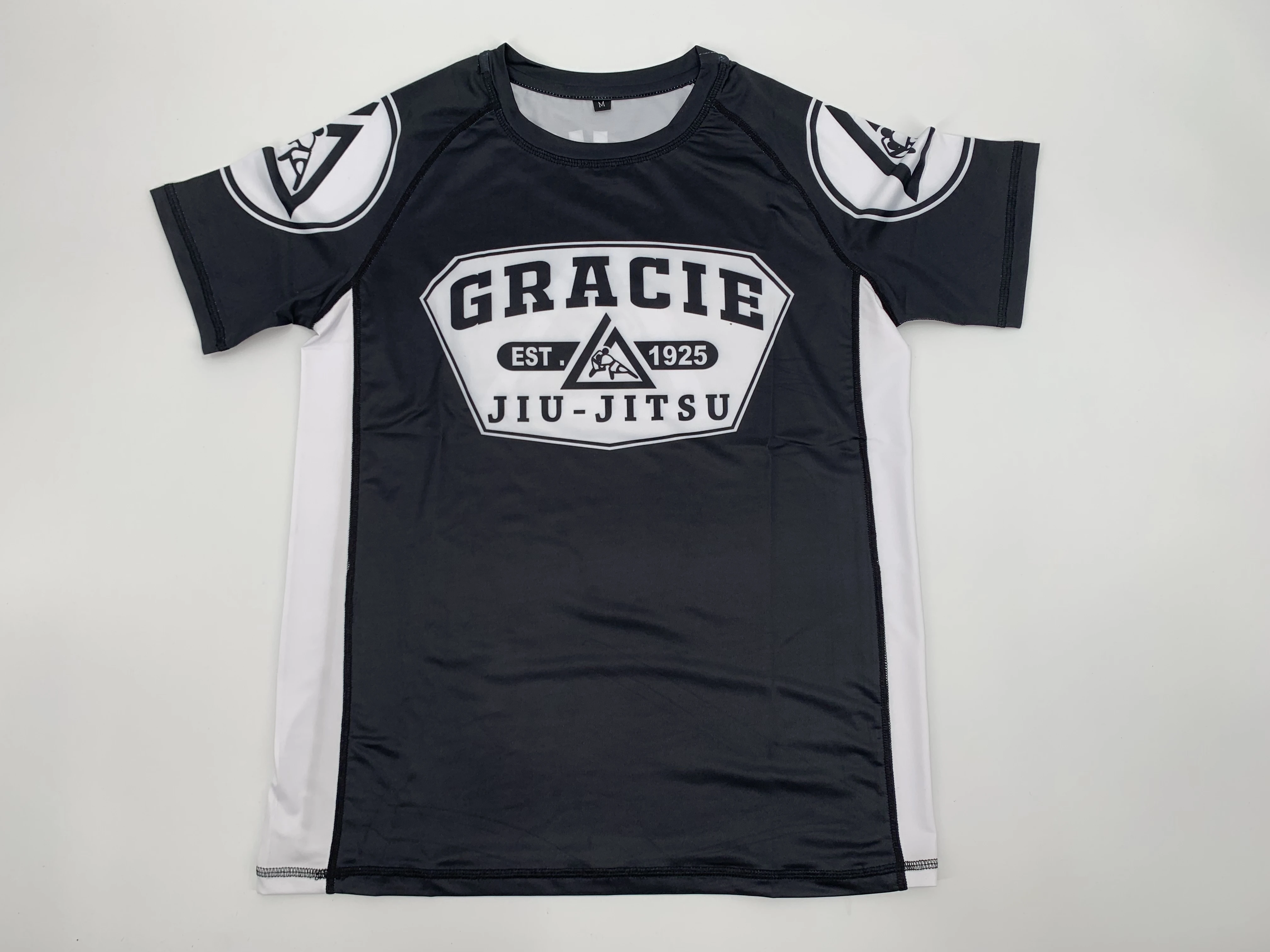 JJ Рашгард Тайланд Тигр черно белая одежда для бодибилдинга MMA FIGHT TOPS man sharper|Майки