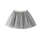 Модное детское Сетчатое мини юбка принцессы для девочек звезды блестками танцевальная балетная юбка-пачка брендовая пайетками вечерние для девочек Летняя стильная юбка с эластичной резинкой на 2021