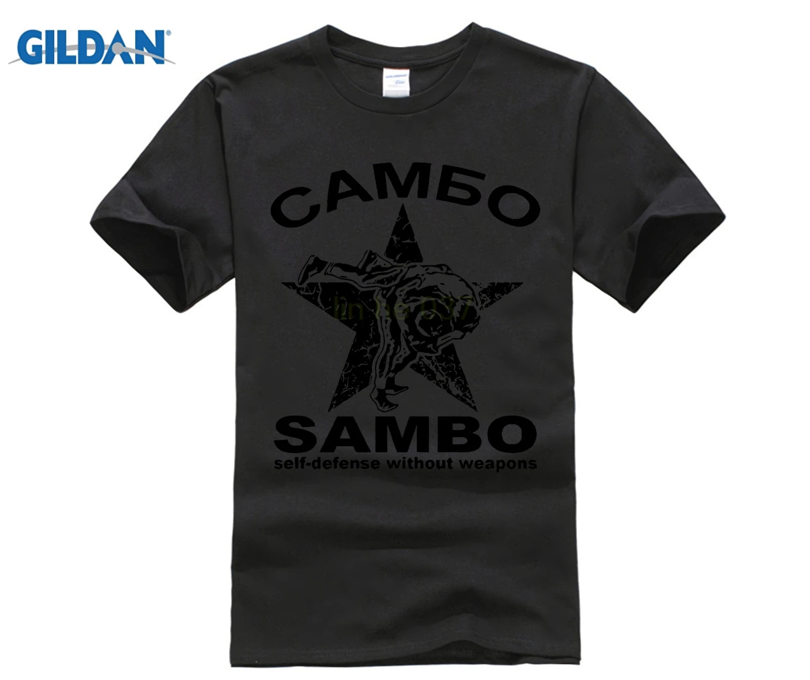 Модная Горячая Распродажа хлопок Sambo CAMBO Самозащита без оружия русский кунг-фу армейский зеленый футболка - Color: black