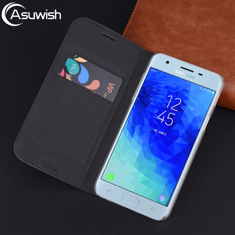 Кожаный чехол-портмоне с откидной крышкой чехол для телефона для samsung Galaxy J3 J4 J6 J7 J8 J 3, 4, 6, 7, 8, SM J400 J400F J600 J810 бумажник чехол держатель для карт
