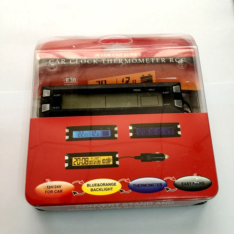 Автомобильный вольтметр с цифровым ЖК дисплеем автомобильный термометр для дома