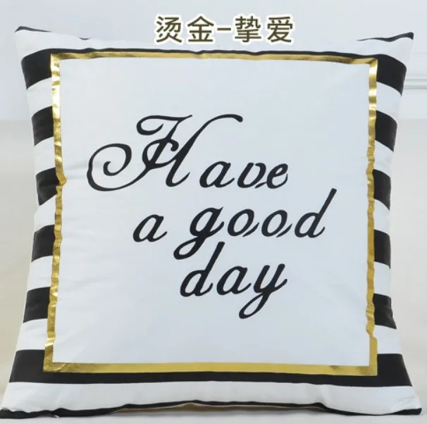 Anchor Sea Pillow Cover Cushion Case White Velvet Golden Starfish Sofa Cushion cover Home Chair bed Cushion Cover 45x45cm B427