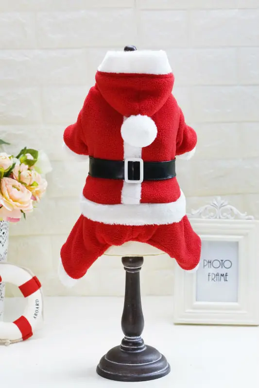 Классическая Рождественская одежда FY121 для собак и пар с 4 ножками Красный милый