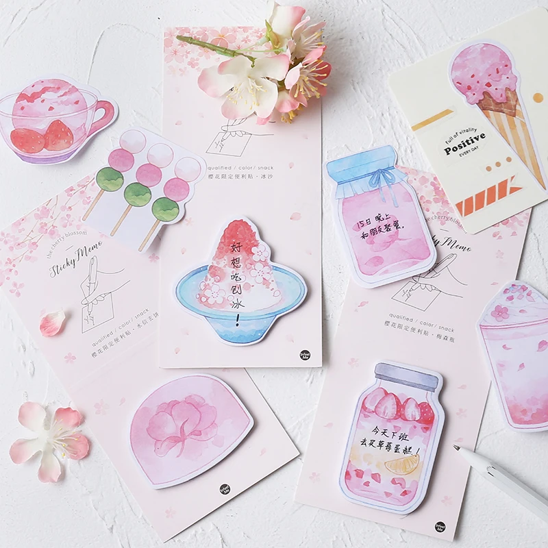 

16PCS/LOT cherry blossoms sticky n times stickers memo pad