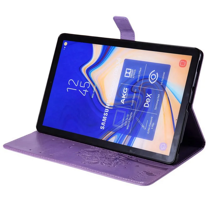 Чехол из искусственной кожи с рисунком кошачьего дерева для Samsung Galaxy Tab S4 10 5 SM-T830