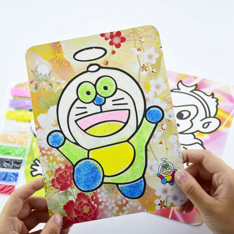10pcs children sand paper for drawing toys/ Kids baby cartoon art/sand painting kindergarden and school educational toy | Игрушки и