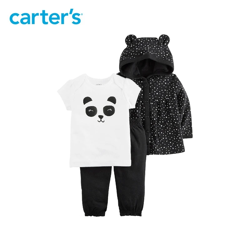 Комплект одежды из 3 предметов мягкая хлопковая толстовка с милой пандой Carter's