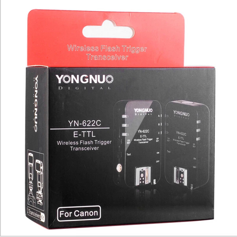 Yongnuo YN 622C, YN-622C беспроводной esttl HSS 1/8000S триггер вспышки 2 трансивера для Canon 1100D 1000D 650D 600D 550D 7D 5DII 50D