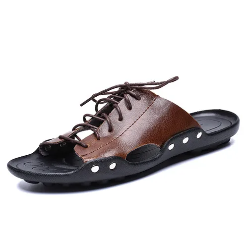 Light brown MAISMODA/ г.; летние мужские тапочки; дышащая повседневная обувь; Lgihtweight; пляжная обувь; высокое качество; YL538 - Цвет: Light brown
