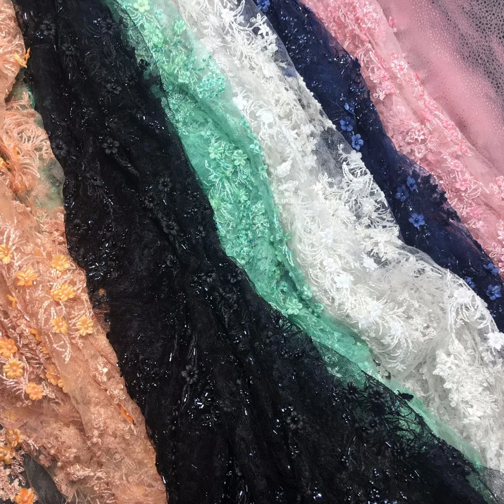 2018 high quality 3D flower African lace fabrics for wedding dress net fabric Nigerian french tulle | Дом и сад