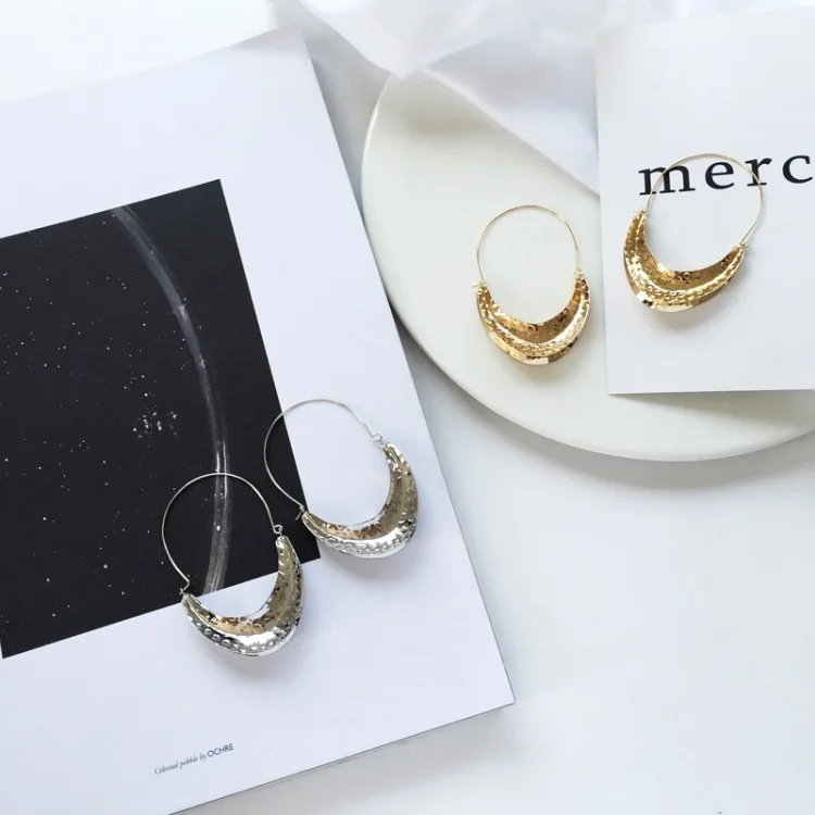 New Arrival Gold Silver Color Moon Long Drop Earrings Women's Accessories Vintage Leaf Design Jewelry | Украшения и