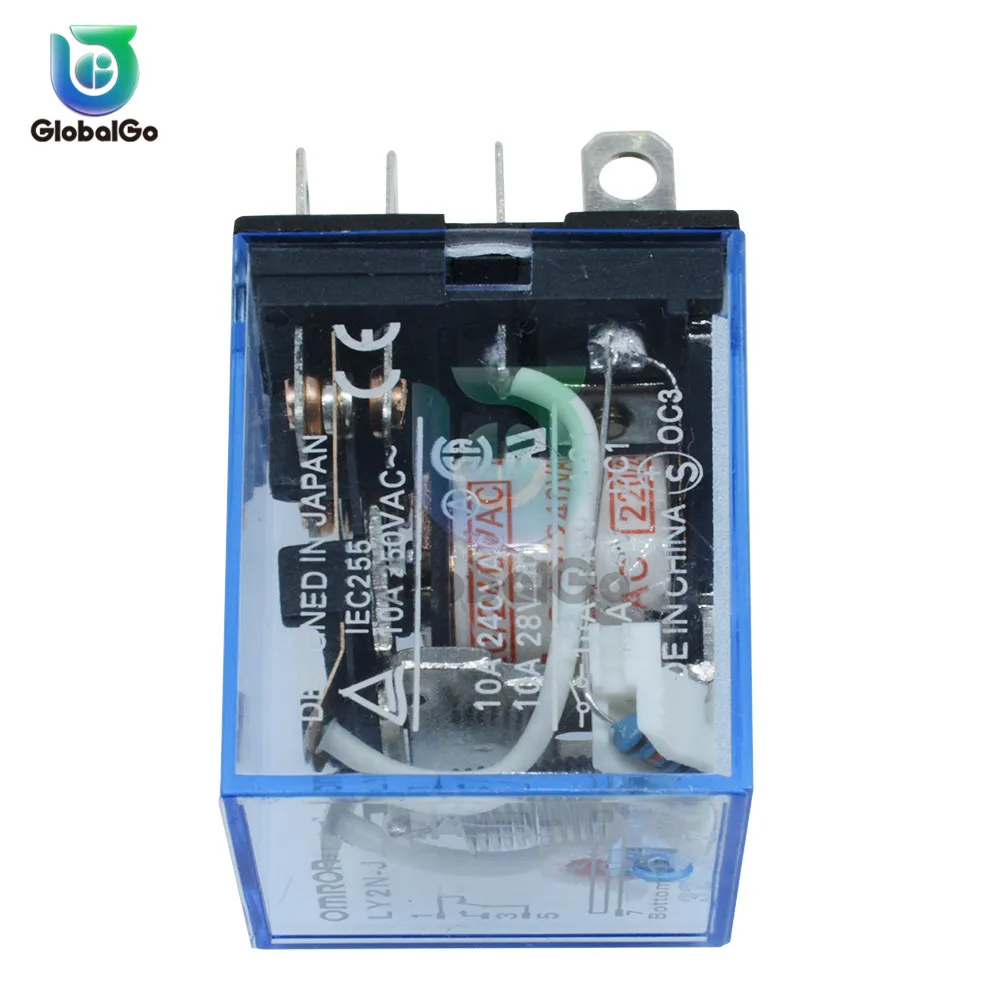 DC 12 V AC 220 V 10A 8PIN триггерный релейный модуль Мощность реле розеточный разъём LY2NJ HH62P электронная Микро Мини электромагнитное реле