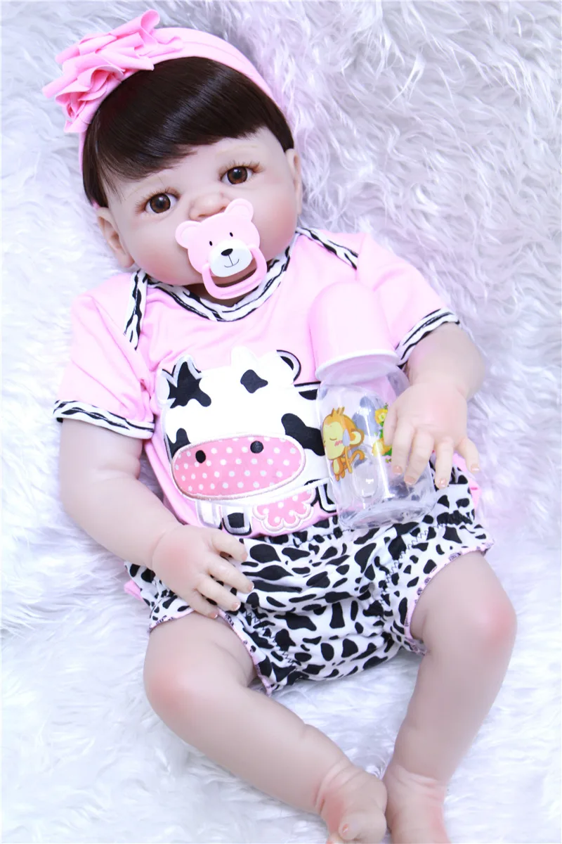 

Полноразмерная силиконовая кукла реборн для девочек, Реалистичная кукла принцессы для новорожденных, модная детская игрушка для купания, 55...