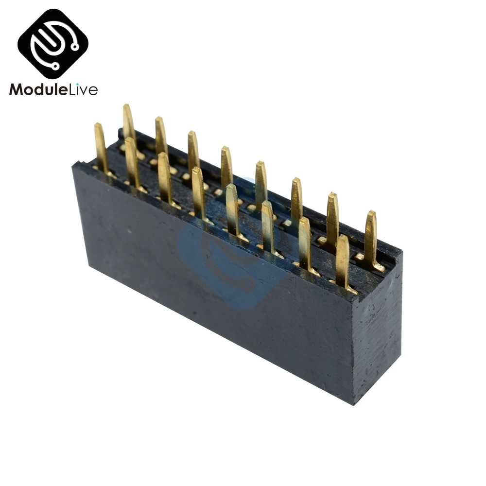 100 шт. 2X8 Pin 16P 2 54 мм двухрядная Женская прямая головка шаг розетка полоса|strip| |