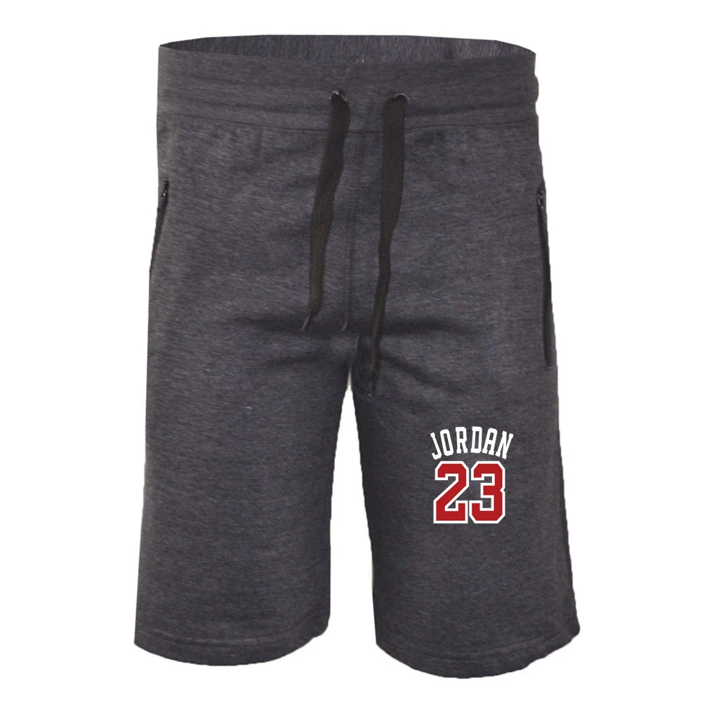 Новые летние мужские спортивные и свободные пять штанов JORDAN 23 с буквенным принтом, на молнии, Штаны спортивные штаны для фитнеса