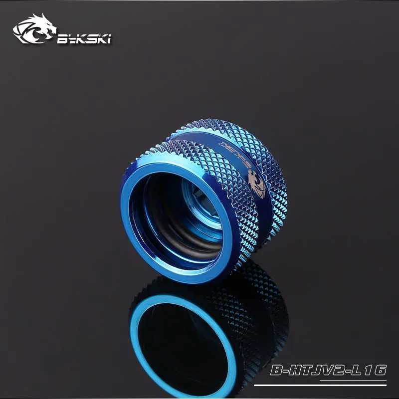 Bykski жесткие трубки фитинги для OD12mm/14mm/16mm бутик Алмазный Узор несколько цветов G1/4 ''быстрый поворот 4 уплотнения кольца гаджет V2 - Цвет лезвия: Blue