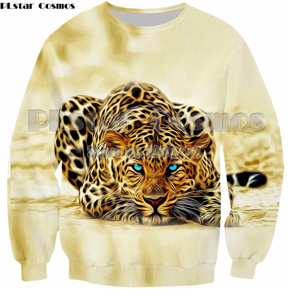 

PLstar Cosmos Leopard Sweatshirt 3D Print Animal Pullover Hoodies Casual Clothing Tops Drop shipping
