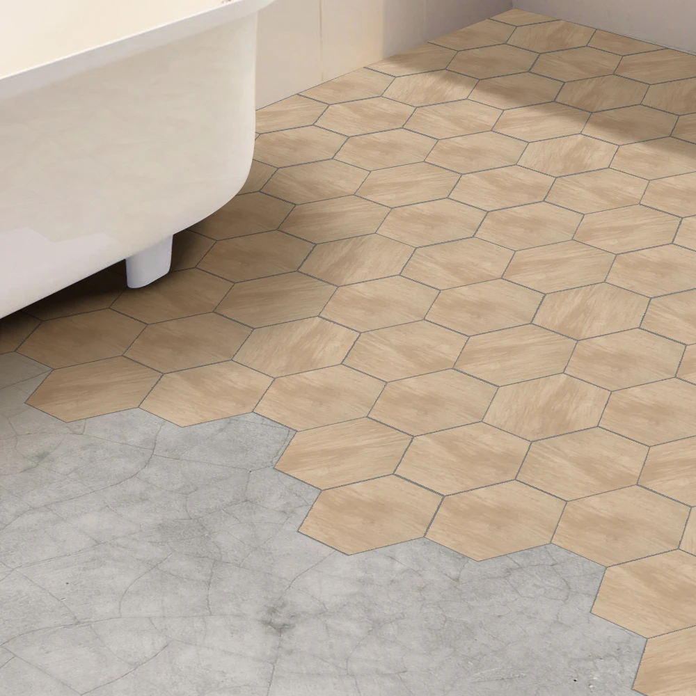 Funlife Hickory текстура шестиугольник сделай сам Ретро деревня водонепроницаемый