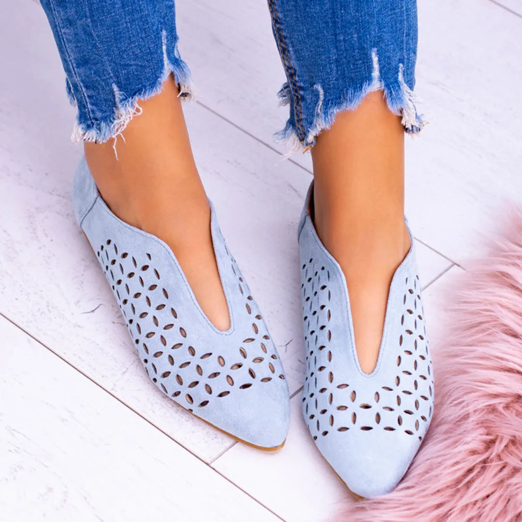 Женская модная повседневная обувь в римском стиле на низком каблуке с острым