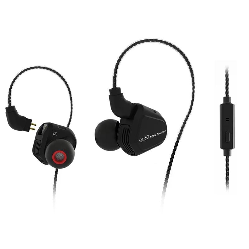Новейший TRN V20 наушники 1DD + 1BA Гибридный HIFI DJ монитор для бега спортивный наушник