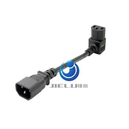 IEC 320 C14 штекер C13 Женский Разъем PDU/UPS Удлинитель силовой кабель коннектор до 90