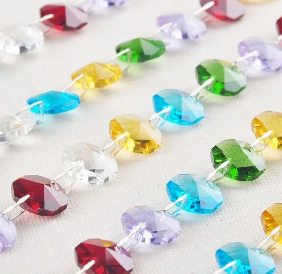 Разноцветные стеклянные хрустальные гирлянды 5 метров центральные части