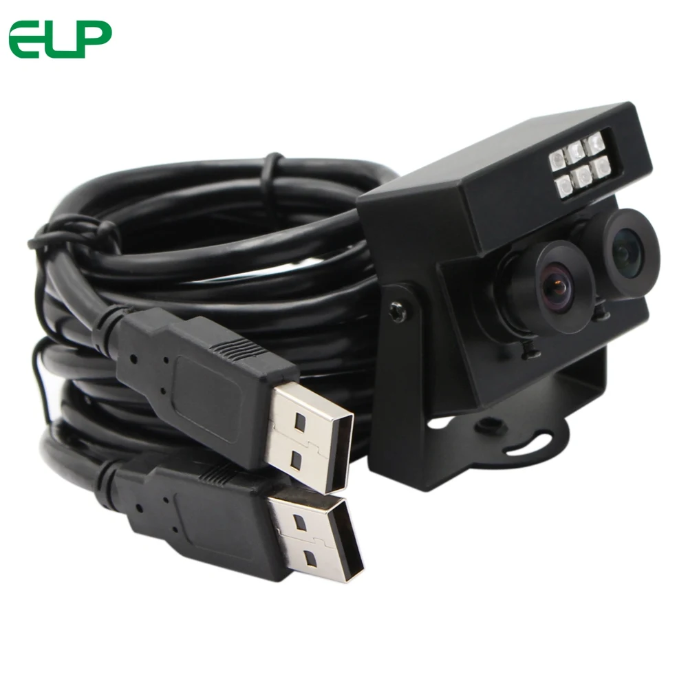 ELP USB камера с двойным объективом распознавание лица и биологическое обнаружение