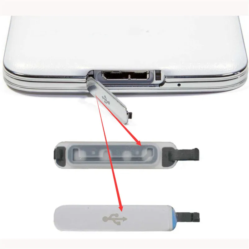 10 шт./лот серебряное Зарядное устройство USB док-станция зарядный порт крышка для