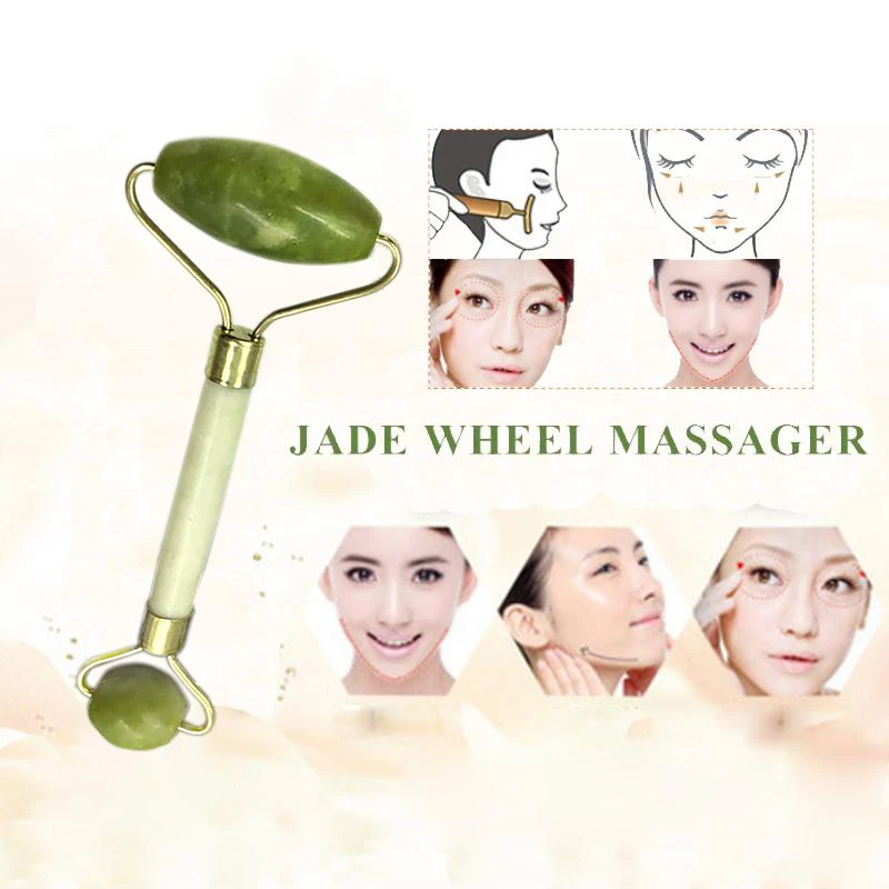 Нефритовый ролик Кварцевая Массажная натуральная подтяжка лица инструменты для