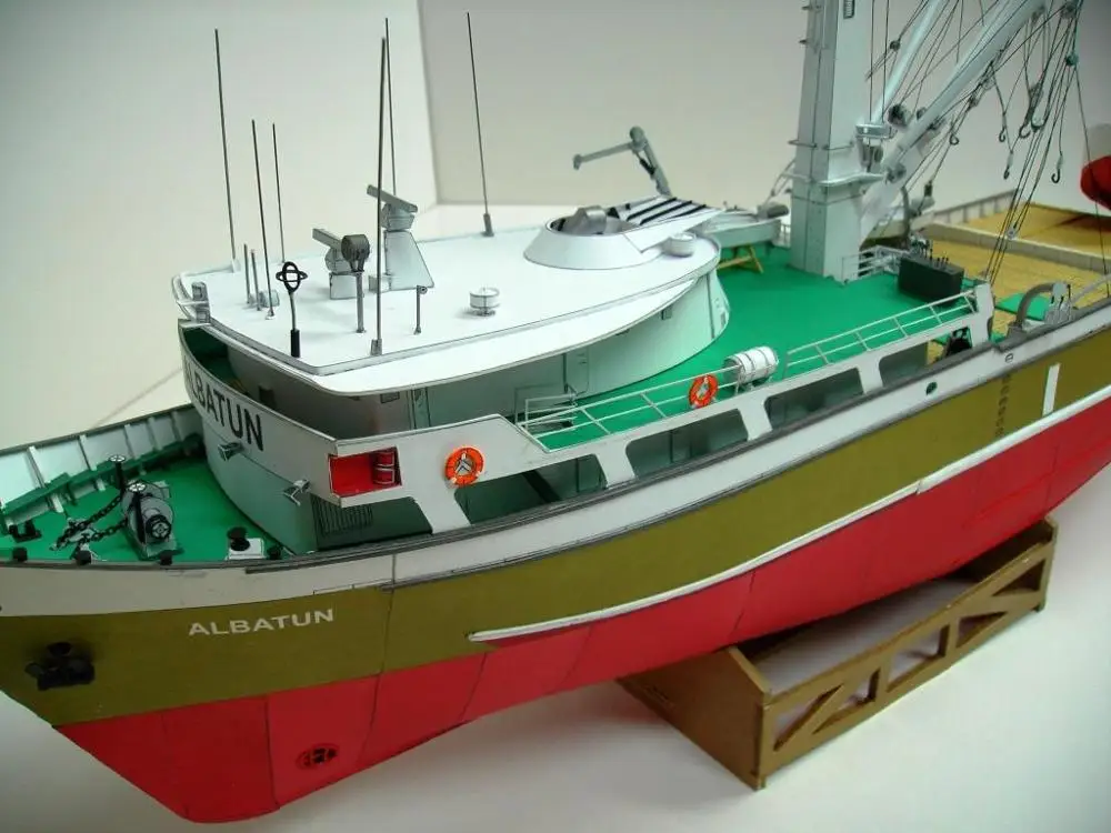Высококачественный польский альбутун рыбацкая лодка из тунца 3D набор бумажных