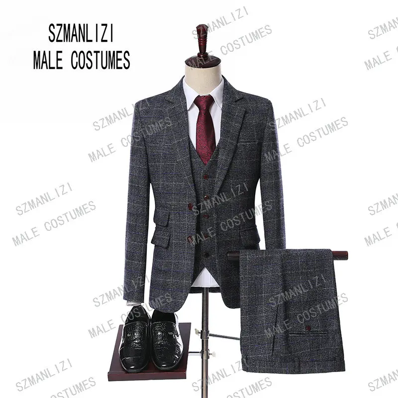 Traje De Hombre,, жених, мужской костюм, приталенный, 3 предмета, зеленые листья, модный дизайн, платье для жениха, вечерние костюмы, свадебный смокинг - Цвет: as picture