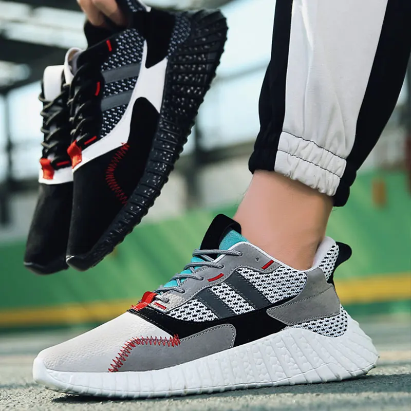 Мужские дышащие кроссовки для бега мужские на шнуровке спортивные мужская